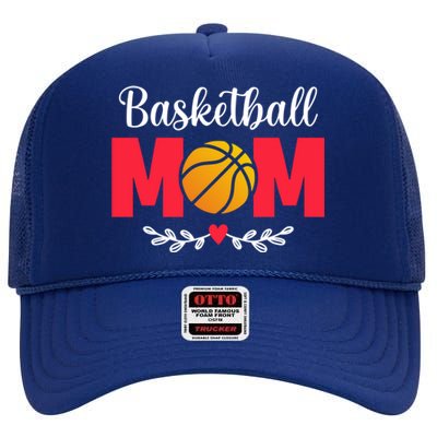 Basketball Mom Gift High Crown Mesh Back Trucker Hat