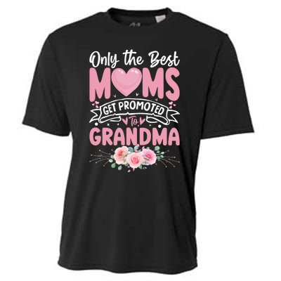 Best Moms Get Promoted To Grandma MotherS Day Cooling Performance Crew T-Shirt