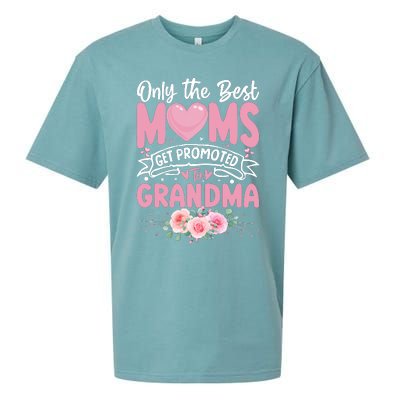 Best Moms Get Promoted To Grandma MotherS Day Sueded Cloud Jersey T-Shirt