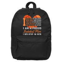 Basketball Mom Game Day Outfit Mothers Day Gift 16 in Basic Backpack