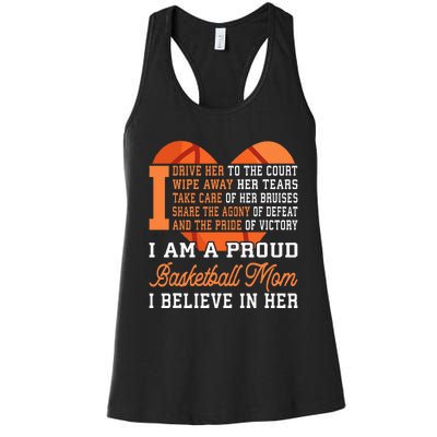 Basketball Mom Game Day Outfit Mothers Day Gift Women's Racerback Tank