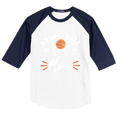 Basketball Mom Gift Baseball Sleeve Shirt