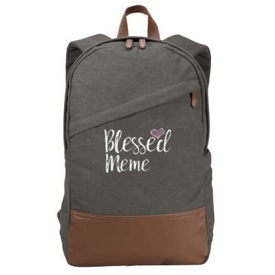 Blessed Meme Grandma Gifts Cotton Canvas Backpack