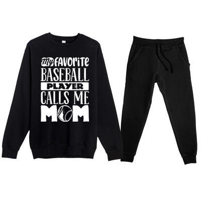 Baseball Mom Great Gift Baseball Lover Cool Gift Premium Crewneck Sweatsuit Set