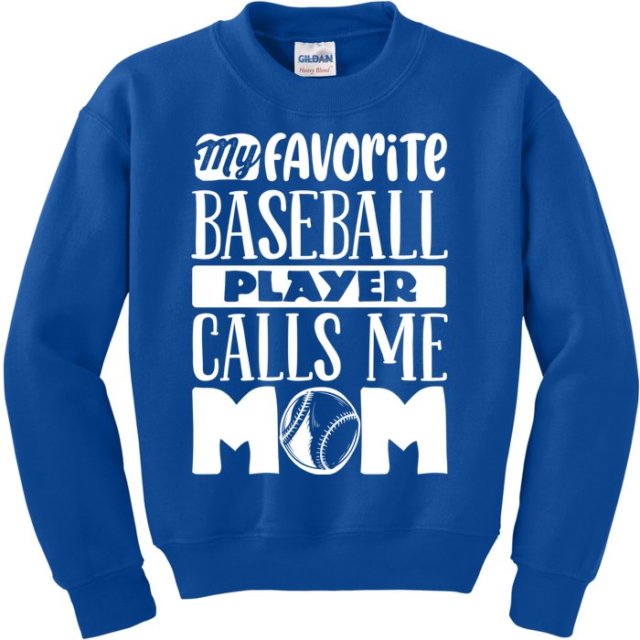 Baseball Mom Great Gift Baseball Lover Cool Gift Kids Sweatshirt