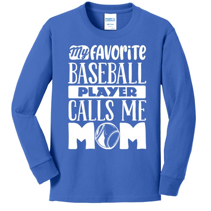 Baseball Mom Great Gift Baseball Lover Cool Gift Kids Long Sleeve Shirt