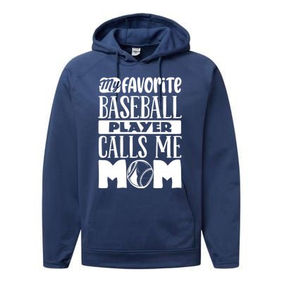 Baseball Mom Great Gift Baseball Lover Cool Gift Performance Fleece Hoodie