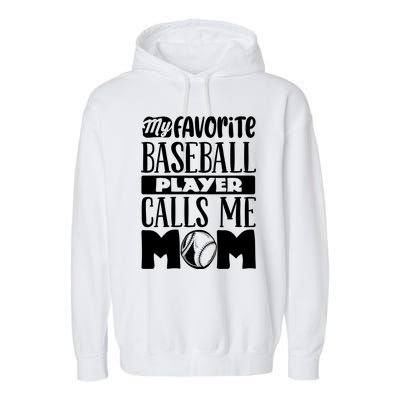 Baseball Mom Great Gift Baseball Lover Cool Gift Garment-Dyed Fleece Hoodie