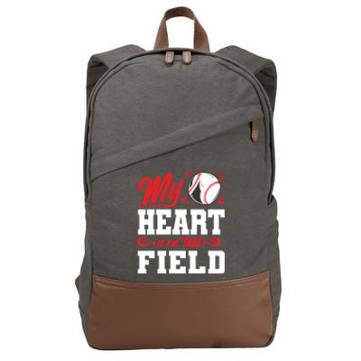 Baseball Mom Gift Baseball Lover Gift Cotton Canvas Backpack