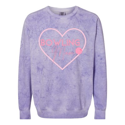 Bowling Mom Gift Cute Bowling GIfts Pink Bowling Ball Colorblast Crewneck Sweatshirt