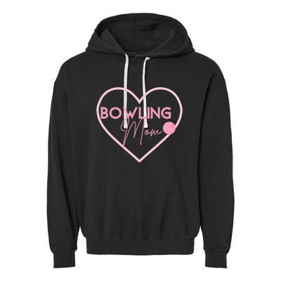 Bowling Mom Gift Cute Bowling GIfts Pink Bowling Ball Garment-Dyed Fleece Hoodie