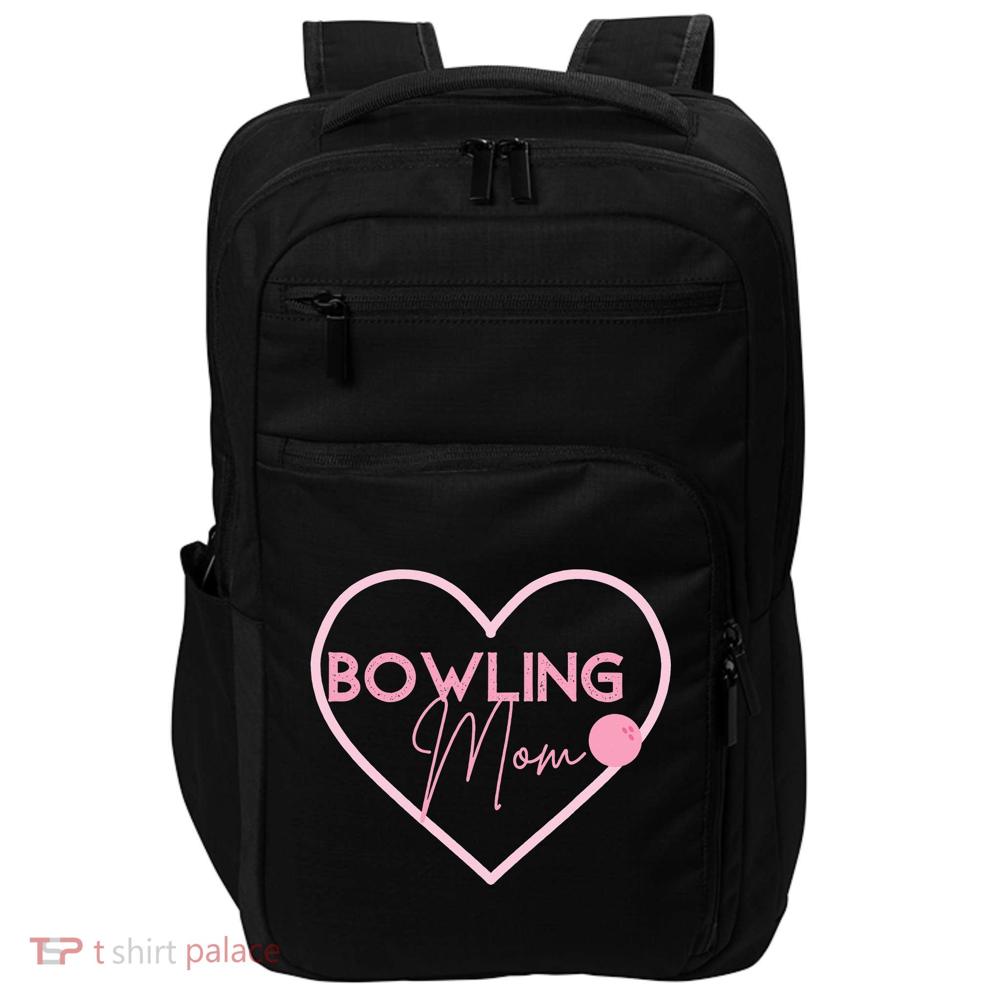 Bowling Mom Gift Cute Bowling GIfts Pink Bowling Ball Impact Tech Backpack