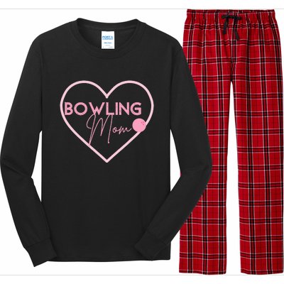 Bowling Mom Gift Cute Bowling GIfts Pink Bowling Ball Long Sleeve Pajama Set