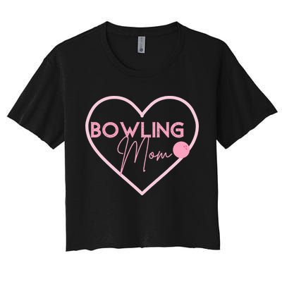 Bowling Mom Gift Cute Bowling GIfts Pink Bowling Ball Crop Top