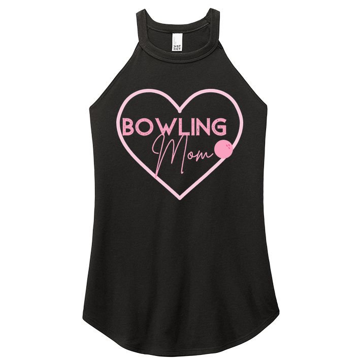 Bowling Mom Gift Cute Bowling GIfts Pink Bowling Ball Women's Perfect Tri Rocker Tank
