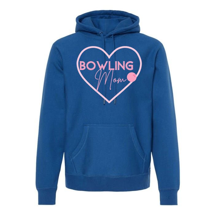 Bowling Mom Gift Cute Bowling GIfts Pink Bowling Ball Premium Hoodie