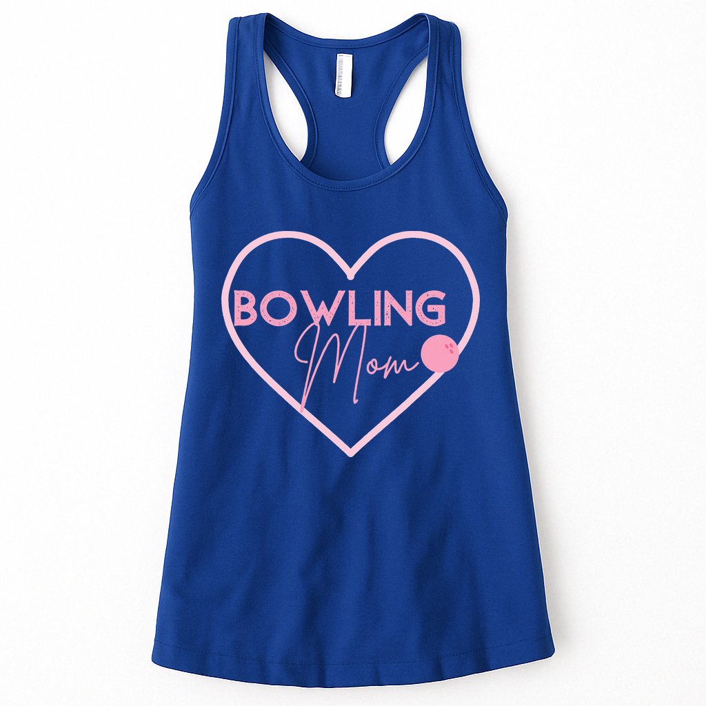Bowling Mom Gift Cute Bowling GIfts Pink Bowling Ball Womens Tank Top