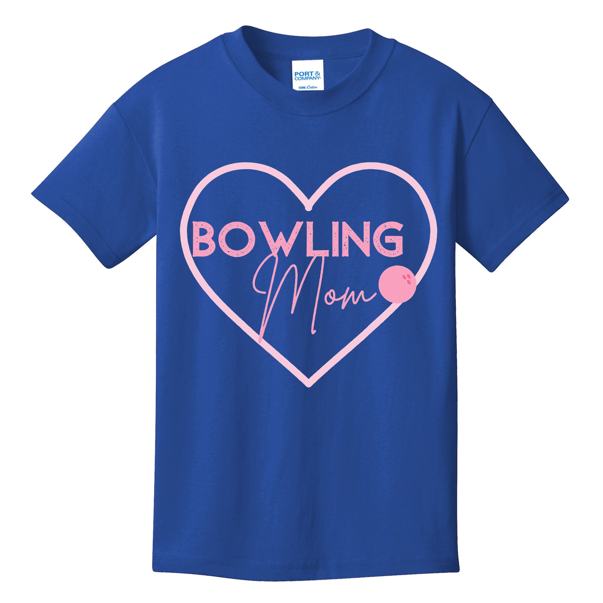 Bowling Mom Gift Cute Bowling GIfts Pink Bowling Ball Kids T-Shirt