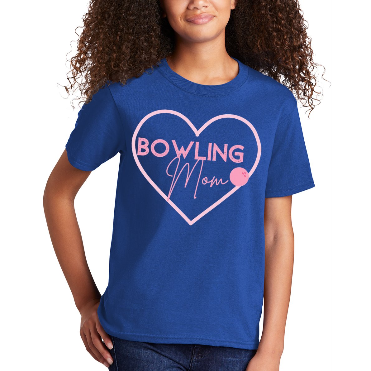 Bowling Mom Gift Cute Bowling GIfts Pink Bowling Ball Kids T-Shirt