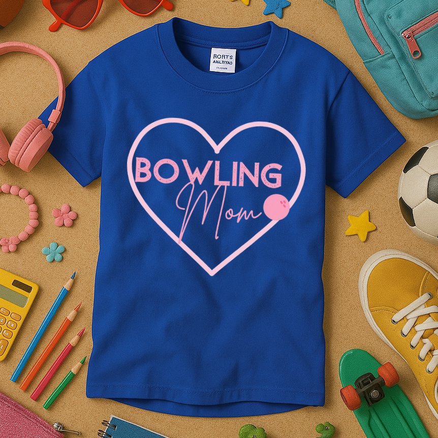 Bowling Mom Gift Cute Bowling GIfts Pink Bowling Ball Kids T-Shirt