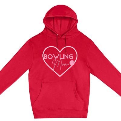 Bowling Mom Gift Cute Bowling GIfts Pink Bowling Ball Premium Pullover Hoodie