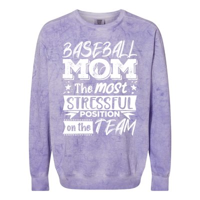 Baseball Mom Gift Baseball Lover Gift Colorblast Crewneck Sweatshirt