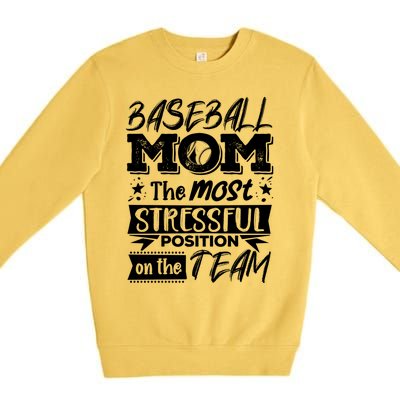 Baseball Mom Gift Baseball Lover Gift Premium Crewneck Sweatshirt