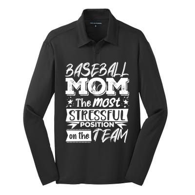 Baseball Mom Gift Baseball Lover Gift Silk Touch Performance Long Sleeve Polo