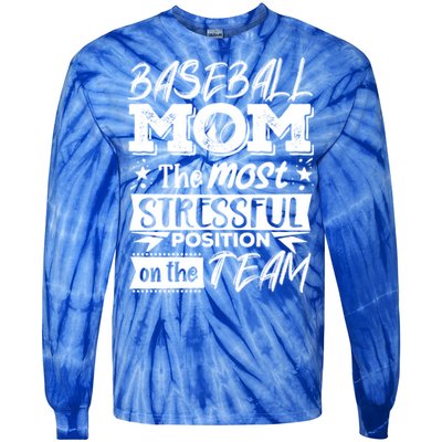 Baseball Mom Gift Baseball Lover Gift Tie-Dye Long Sleeve Shirt