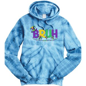 Bruh Mardi Gras Teens Mardi Gras Tie Dye Hoodie