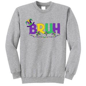 Bruh Mardi Gras Teens Mardi Gras Tall Sweatshirt