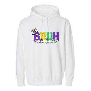 Bruh Mardi Gras Teens Mardi Gras Garment-Dyed Fleece Hoodie