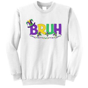 Bruh Mardi Gras Teens Mardi Gras Sweatshirt