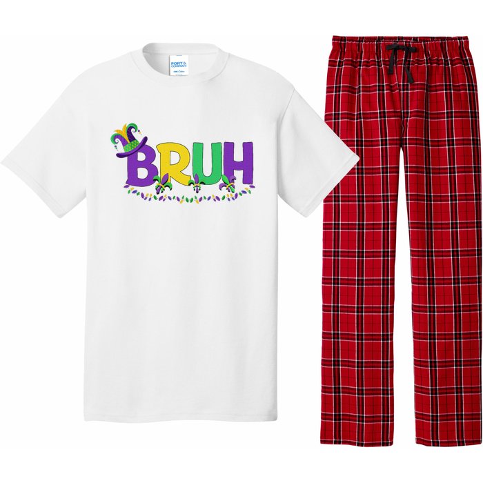 Bruh Mardi Gras Teens Mardi Gras Pajama Set