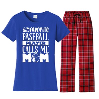 Baseball Mom Gift Baseball Lover Gift Women's Flannel Pajama Set