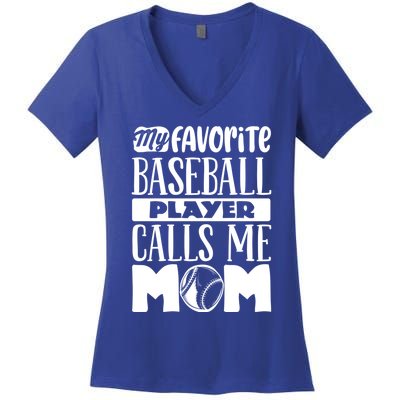 Baseball Mom Gift Baseball Lover Gift Women's V-Neck T-Shirt