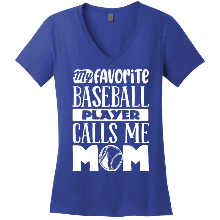 Baseball Mom Gift Baseball Lover Gift Women's V-Neck T-Shirt