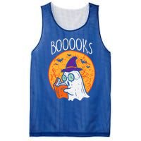 Boooks Moon Ghost Reading Halloween Bookworm Librarian Book Cool Gift Mesh Reversible Basketball Jersey Tank