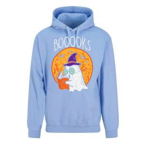 Boooks Moon Ghost Reading Halloween Bookworm Librarian Book Cool Gift Unisex Surf Hoodie