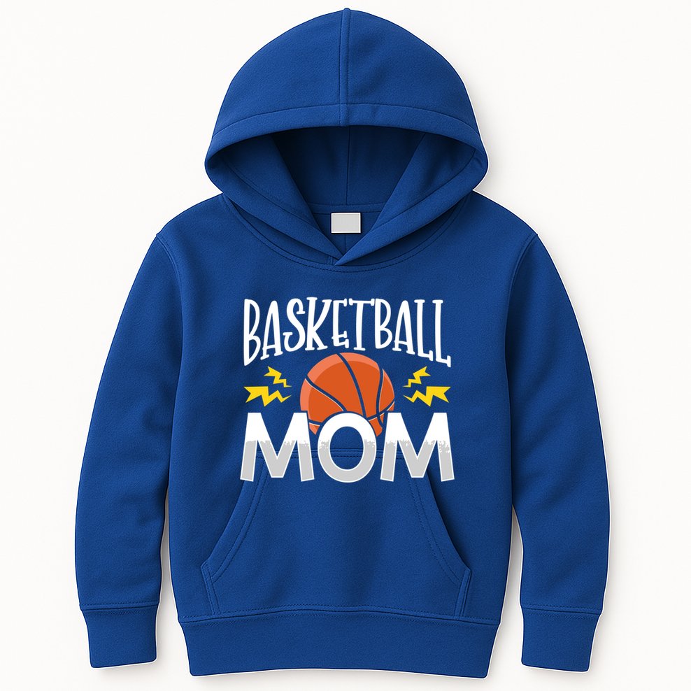 Basketball Mom Gift Kids Hoodie