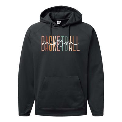 Basketball Mom Game Day Outfit Mothers Day Performance Fleece Hoodie