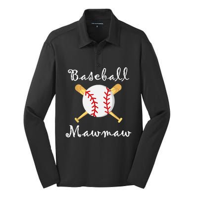 Baseball Mawmaw Grandsons Game Day Gifts To Cheer Grandma Silk Touch Performance Long Sleeve Polo