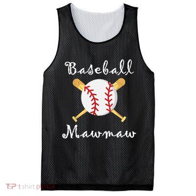 Baseball Mawmaw Grandsons Game Day Gifts To Cheer Grandma Mesh Reversible Basketball Jersey Tank