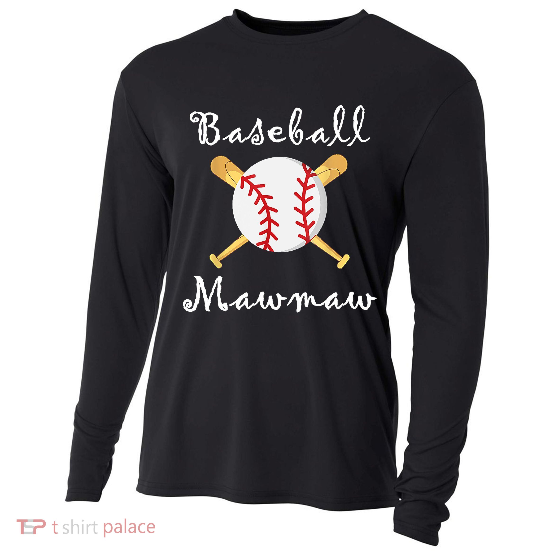 Baseball Mawmaw Grandsons Game Day Gifts To Cheer Grandma Cooling Performance Long Sleeve Crew