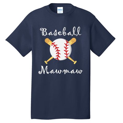 Baseball Mawmaw Grandsons Game Day Gifts To Cheer Grandma Tall T-Shirt