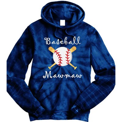 Baseball Mawmaw Grandsons Game Day Gifts To Cheer Grandma Tie Dye Hoodie