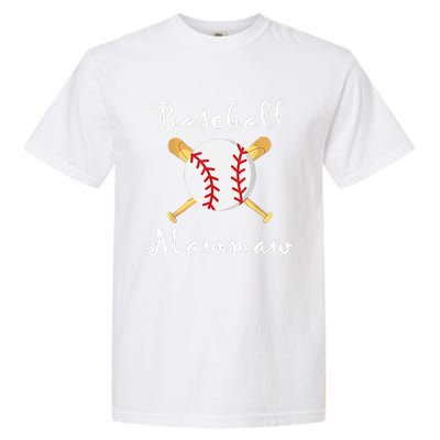 Baseball Mawmaw Grandsons Game Day Gifts To Cheer Grandma Garment-Dyed Heavyweight T-Shirt