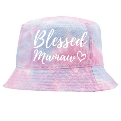 Blessed Mamaw Gift Christmas Family Matching Thanksgiving Gift Tie-Dyed Bucket Hat