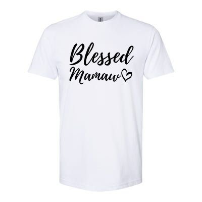 Blessed Mamaw Gift Christmas Family Matching Thanksgiving Gift Softstyle® CVC T-Shirt