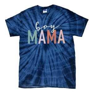 Boy Mama Gifts For Mother Mom Of Boy Leopard Print Tie-Dye T-Shirt